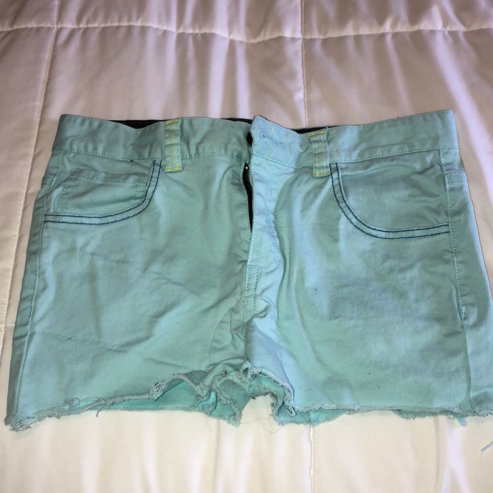 Light Blue Super Skinny Shorts